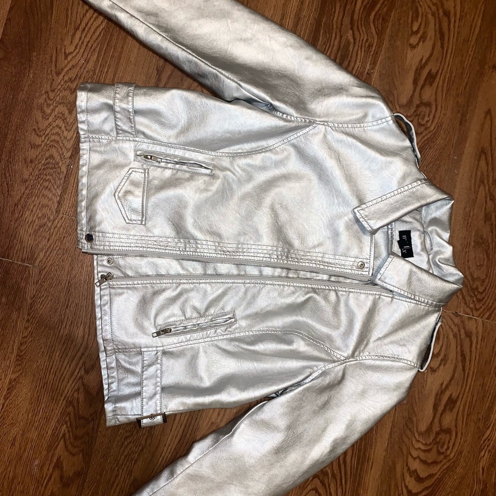 Silver leather jacket